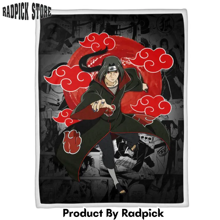 Itachi uchiha blanket custom akatsuki red sun mix manga  rp0153244